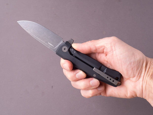 lionSTEEL - Folding Knife - Frame Lock - MYTO - M390 - 85mm  - Black Aluminum - Black Mil Spec