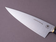 Florentine Kitchen Knives  - Stacked Handle - Stainless - 205mm Chef - Black Handle
