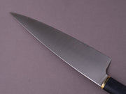 Florentine Kitchen Knives  - Stacked Handle - Stainless - 205mm Chef - Black Handle