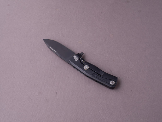 lionSTEEL - SOLID Folding Knife - Frame Lock - ROK - M390 - 85mm - Black Aluminum - Black MilSpec