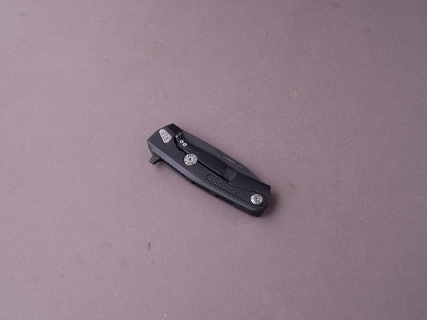 lionSTEEL - SOLID Folding Knife - Frame Lock - ROK - M390 - 85mm - Black Aluminum - Black MilSpec