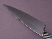 Florentine Kitchen Knives - Stacked Handle - Stainless - 205mm Chef - Black & White Handle