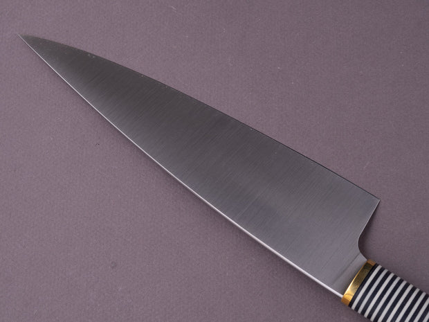 Florentine Kitchen Knives - 205mm Chef - Stacked Black & White Handle