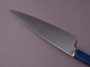 Florentine Kitchen Knives - Stacked Handle - Stainless - 205mm Chef - Black & Blue Handle