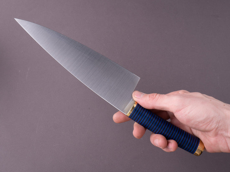 Florentine Kitchen Knives - 205mm Chef - Stacked Black & Blue Handle