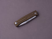 lionSTEEL - SOLID Folding Knife - Thrill - Slip Joint - M390 - 75mm - Green Aluminum - Black H. WAYL Clip