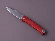 lionSTEEL - SOLID Folding Knife - Thrill - Slip Joint - M390 - 75mm - Red Aluminum - Black H. WAYL Clip