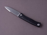 lionSTEEL - SOLID Folding Knife - Thrill - Slip Joint - M390 - 75mm - Black Aluminum - H. WAYL Clip