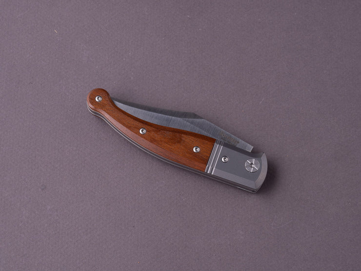 lionSTEEL - Folding Knife - GITANO - 85mm - Niolox - Slip Joint - Santos Mahogany Handle