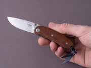 lionSTEEL - Folding Knife - Mini - Drop Point - D2  - Liner Lock - Santos Mahogany Handle