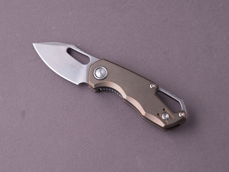 MKM - Folding Knife - ISONZO - Liner Lock - 50mm - M390 - Bronze Titanium Handle - Drop Point