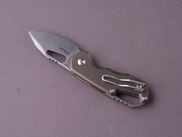 MKM - Folding Knife - ISONZO - Liner Lock - 50mm - M390 - Bronze Titanium Handle - Drop Point