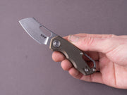 MKM - Folding Knife - ISONZO - Liner Lock - 50mm - M390 - Bronze Titanium Handle - Modified Sheepsfoot