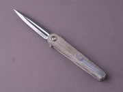 MKM - Folding Knife - Flame Light (Dagger) - Liner Lock - M390 - 70mm - Green Canvas Micarta