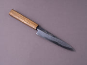 HADO - Sumi - Blue #1 - Damascus Kurouchi - 150mm Petty - Brown Lacquered Oak Handle