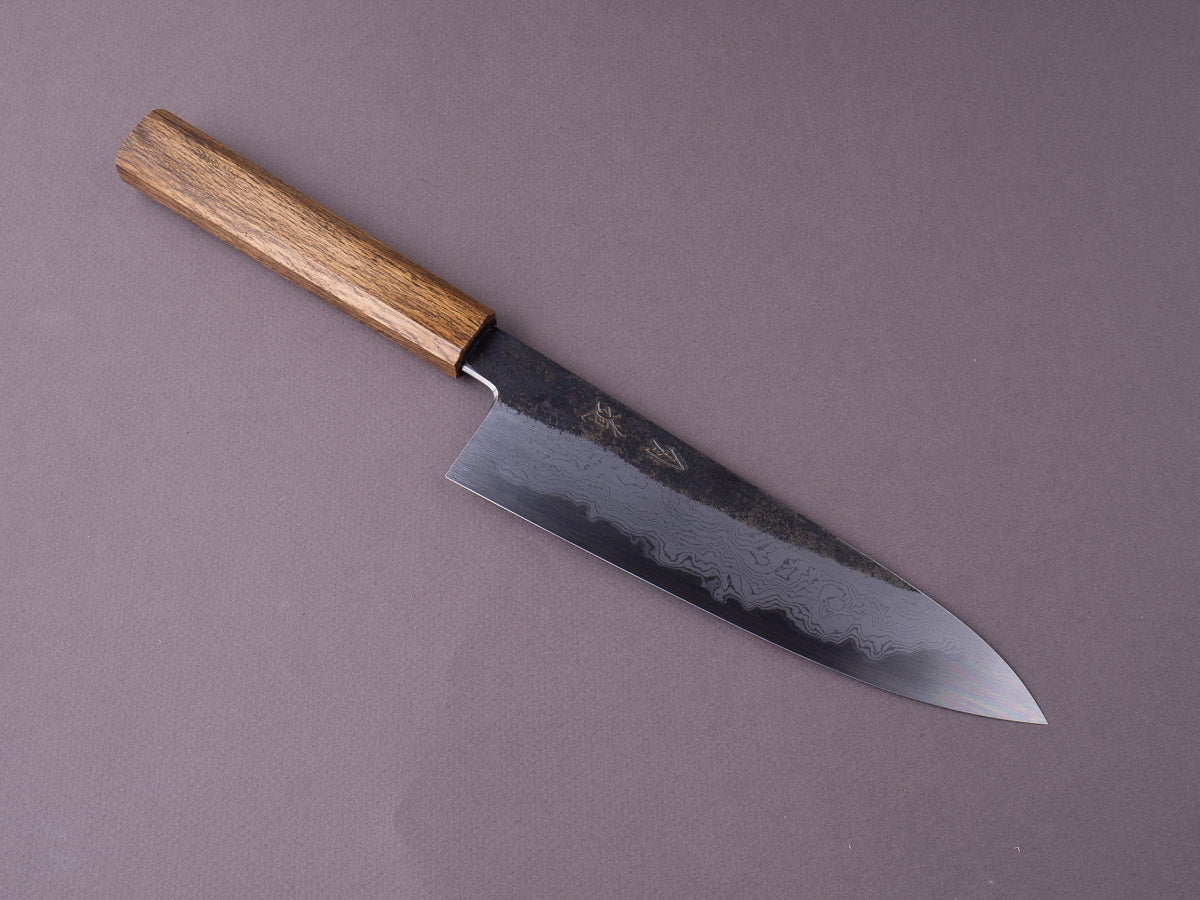HADO - Sumi - Blue #1 - Damascus Kurouchi - 210mm Wide Gyuto