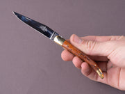Forge de Laguiole - 90mm Folding Knife - Spring Lock - Thuya & Brass Handle