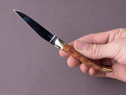Forge de Laguiole - 90mm Folding Knife - Spring Lock - Thuya & Brass Handle