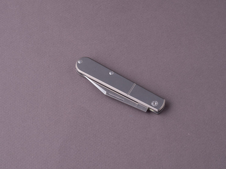 lionSTEEL - Folding Knife - Barlow - Shuffler - 75mm - M390 - Slip Joint - Titanium Handle