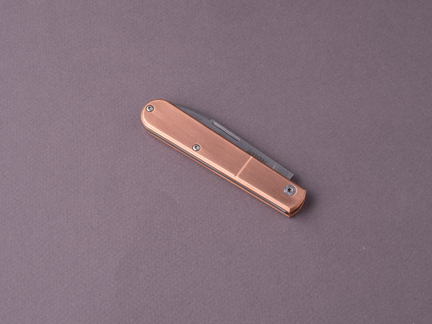 lionSTEEL - Folding Knife - Barlow - Roundhead - 65mm - M390 - Slip Joint - Copper Handle