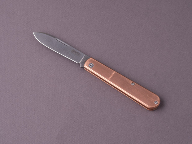 lionSTEEL - Folding Knife - Barlow - Roundhead - 65mm - M390 - Slip Joint - Copper Handle