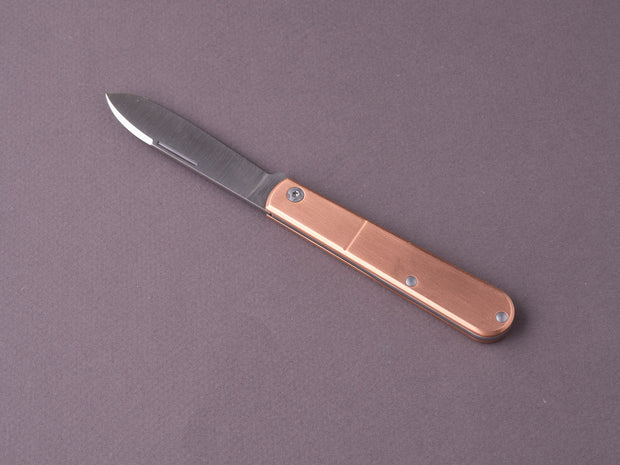 lionSTEEL - Folding Knife - Barlow - Roundhead - 65mm - M390 - Slip Joint - Copper Handle