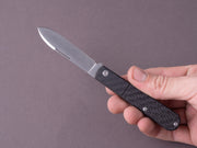 lionSTEEL - Folding Knife - Barlow - Roundhead - 75mm - M390 - Slip Joint - Carbon Fiber