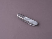 lionSTEEL - Folding Knife - Barlow - Roundhead - 75mm - M390 - Slip Joint - White Carbon w/ Metal Bolster