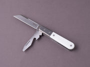 lionSTEEL - Folding Knife - Beerlow - Dom & Bottle Opener - 65mm - M390 - Slip Joint - White Micarta Handle