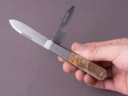 lionSTEEL - Folding Knife - Barlow - Roundhead & Bottle Opener - 65mm - M390 - Slip Joint - Ram Horn