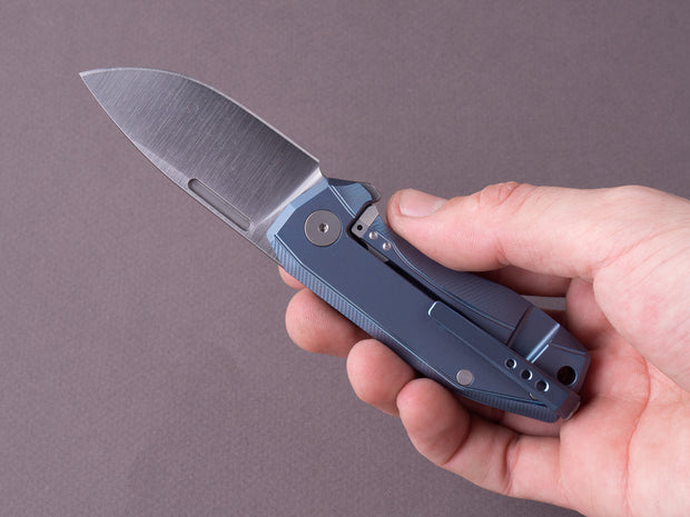 lionSTEEL - Folding Knife - Nano - MagnaCut - 65mm - Frame Lock - Blue Titanium