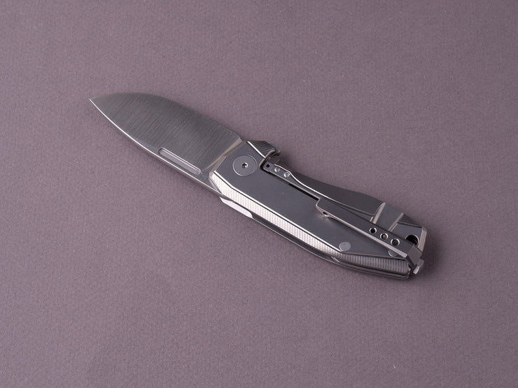 lionSTEEL - Folding Knife - Nano - MagnaCut - 65mm - Frame Lock - Silver Titanium