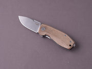 lionSTEEL - Folding Knife - Frame Lock - Nano - MagnaCut - 65mm - Canvas Micarta & Titanium