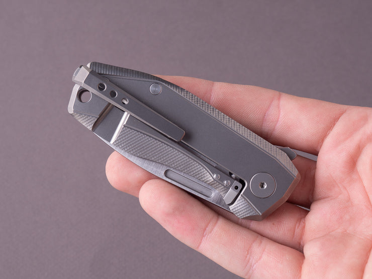 lionSTEEL - Folding Knife - Frame Lock - Nano - MagnaCut - 65mm - Canvas Micarta & Titanium