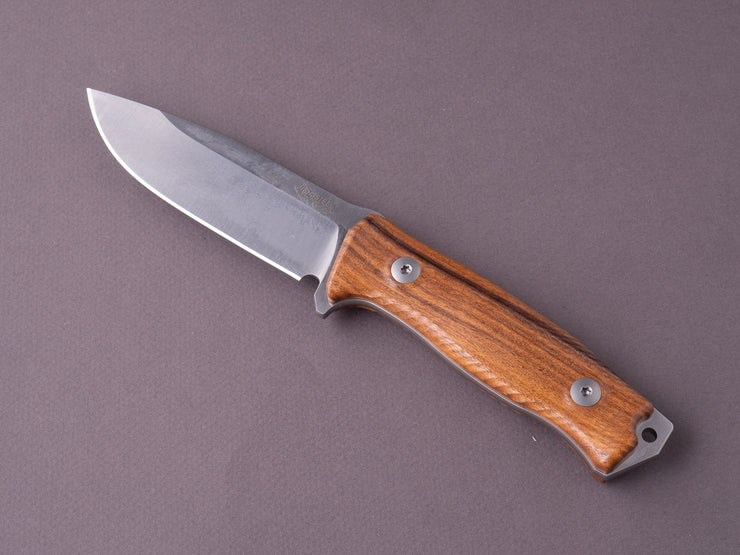 lionSTEEL - Fixed Blade - M5 - Sleipner - 110mm - Santos Handle - Leather Sheath