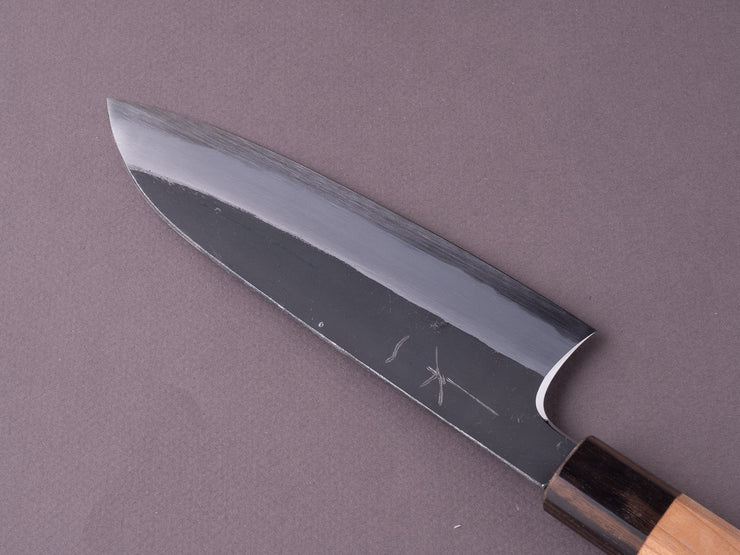 Hitohira - Togashi - White #2 - Kurouchi - 165mm Santoku - Ebony & Cherry Handle