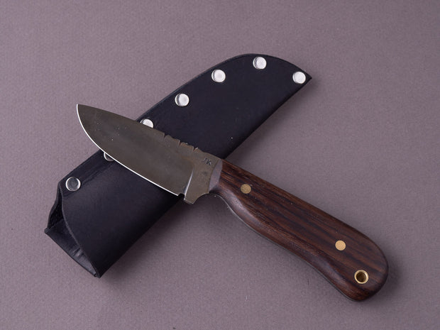 Kepler Customs - Fixed Blade - 80CRV2 - Ridge Runner - Rosewood Handle