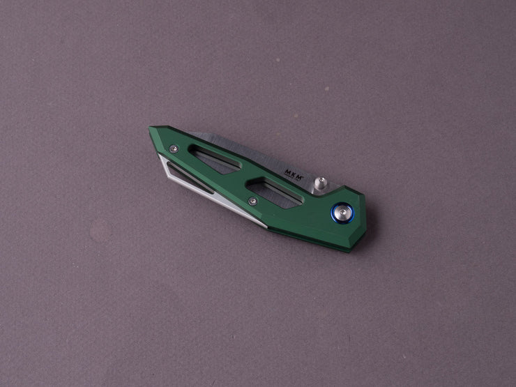 MKM - Folding Knife - Edge - Elmax - 75mm - Liner Lock - Green Aluminum