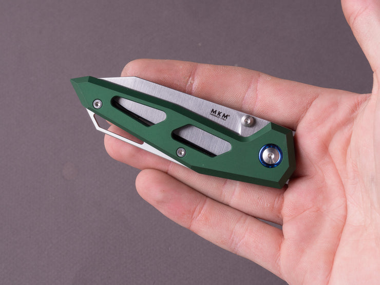 MKM - Folding Knife - Edge - Elmax - 75mm - Liner Lock - Green Aluminum