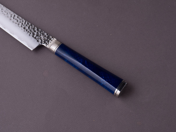 Gyuto Japanese Damascus Steel Chef Knife, Blue Resin Handle