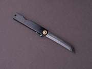 Higonokami - Folding/Pocket Knife - Shirogami Carbon - Sakimaru Higonokami - Black Brass Handle