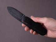 Coutellerie Maria - Folding Knife - BigDog - XC75 Carbon - Forced Patina - 80mm - Ebony Handle