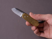 Coutellerie Maria - Folding Knife - BabyDog - XC75 Carbon - 40mm - Brass Handle