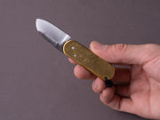 Coutellerie Maria - Folding Knife - BabyDog - XC75 Carbon - 40mm - Brass Handle