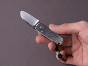 Coutellerie Maria - Folding Knife - BabyDog - XC75 Carbon - 45mm -  Stainless Handle