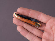 Forge de Laguiole - 70mm Folding Knife - Spring Lock - Briarwood & Brass Handle