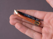 Forge de Laguiole - 70mm Folding Knife - Spring Lock - Rosewood & Brass Handle