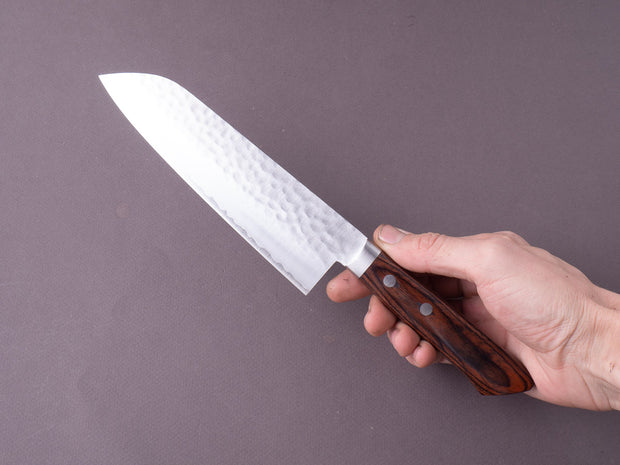 Hitohira - NM - Tsuchime - 165mm - Santoku - Western Pakka Handle