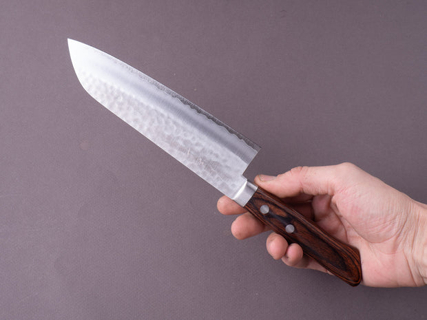 Hitohira - NM - Tsuchime - 165mm - Santoku - Western Pakka Handle