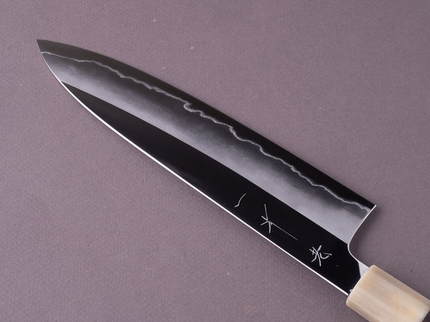 Hitohira - Kikuchiyo x Rou - Silver #3 - Mirror Polished - Gyuto - 210mm - Ebony Handle